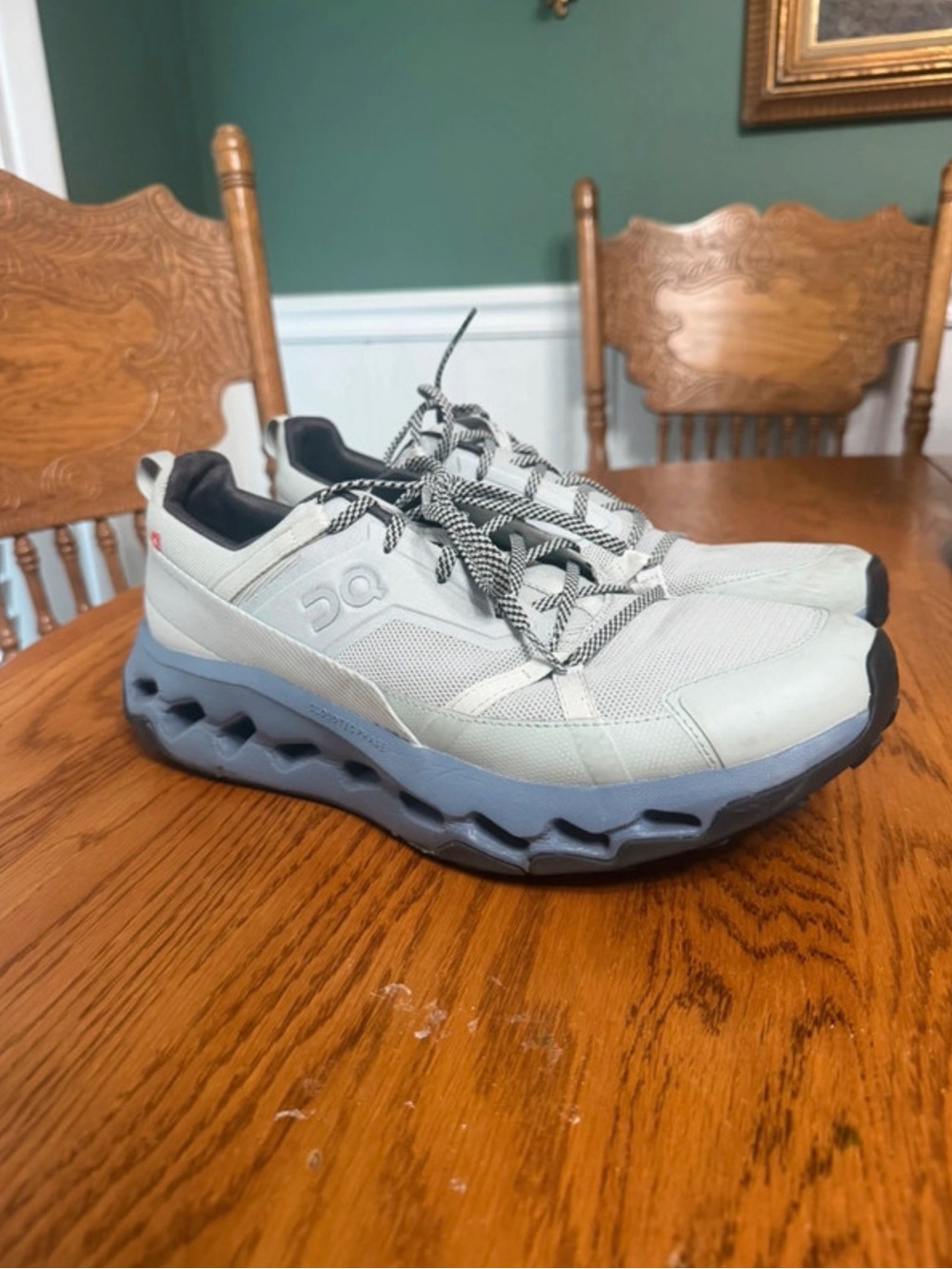 On Running Men’s Cloudnova Sneakers — White with Light Blue Soles